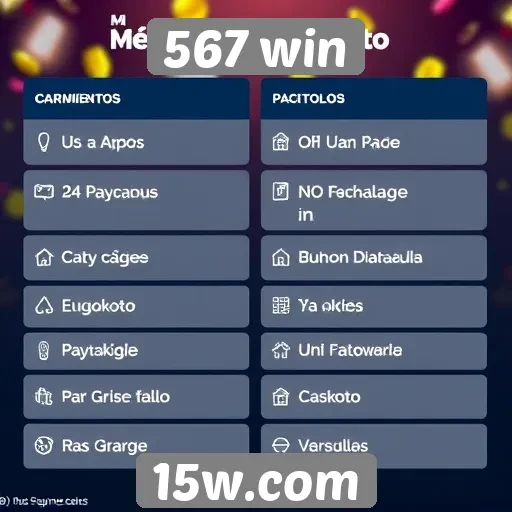 Métodos de pagamento disponíveis no 567 win